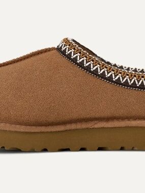 Women's Suede Slip-On Shearling-Lined Clog — Brown